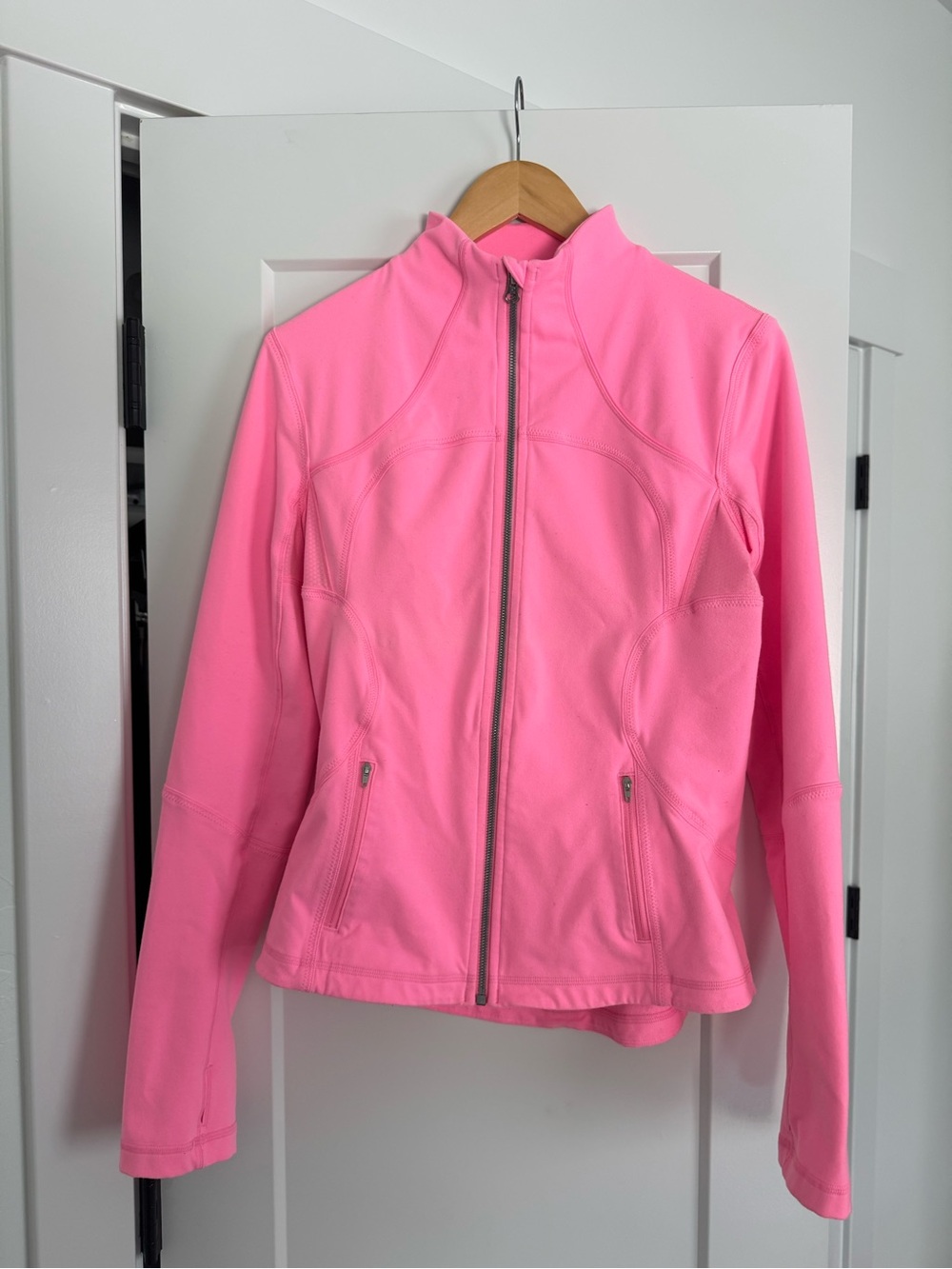 lululemon athletica Neon Pink Full-Zip Bomber Jacket